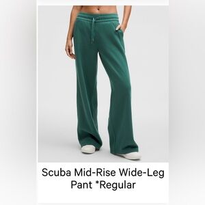 Lululemon Scuba Wide Leg turquoise Pants